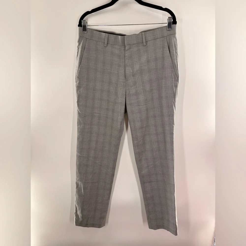 EUC Kenneth Cole Reaction Stretch Plaid Dress Pants - Picture 2 of 8